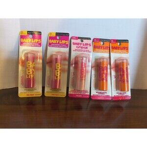 5 Maybelline Baby Lips Moisturizing Lip Balm Pink Punch Pink Quartz Cherry Me